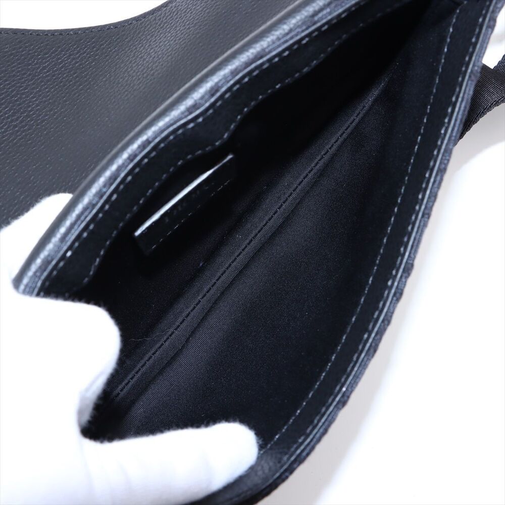 Dior Oblique Saddle Canvas Leather Body Belt Crossbody Bag Black - Picture 6 of 8
